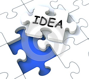 Idea Puzzle Showing Creative Innovations photo