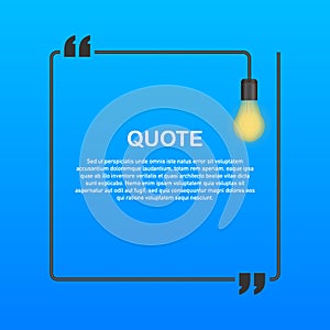 Idea quote with light bulb with gears. Vector stock illustration