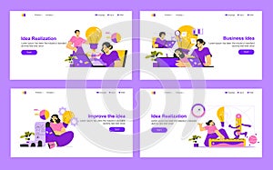 Idea Realization. Flat Vector Illustration