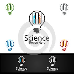 Idea Science and Research Lab Logo for Microbiology, Biotechnology, Chemistry, or Education Design
