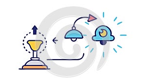 Idea Sharing and Achievement for Collaborative Success, vector design Generative AI