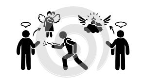 Idea Sharing Communication Vector, Collaborative Thinking Graphic, vector design Generative AI