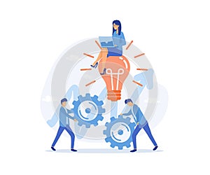 Idea Start up, business Development process, Innovation product, and creative idea