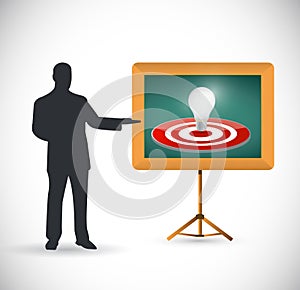 Idea target presentation illustration