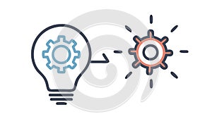 Idea to Project Implementation Icon, vector design Generative AI