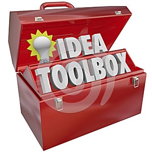 Idea Toolbox Creativity Inspiration Brainstorming Light Bulb Too