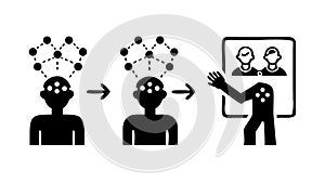 Idea Transformation Process Icon. Innovation Development, vector design Generative AI