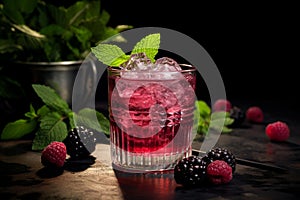 The Ideal Bramble Cocktail. Generative By Ai