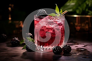 The Ideal Bramble Cocktail. Generative By Ai