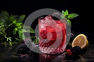 The Ideal Bramble Cocktail. Generative By Ai