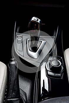 The ideal surface of plastic in the interior of the car is black after polishing and cleaning car chemistry