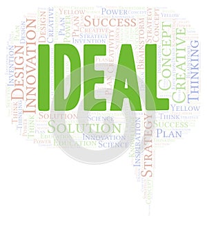 Ideal typography word cloud create with the text only.