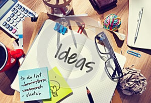 Ideas Brainstorm Reading Books Words Concept