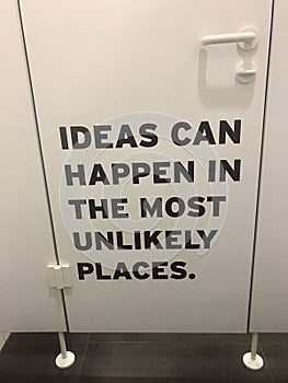 Ideas can happen in the most unlikely places