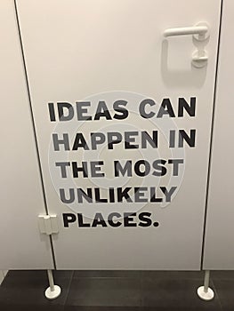 Ideas can happen in the most unlikely places photo