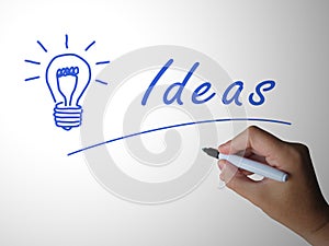 Ideas Concepts icon means brainwave or brilliant thoughts and plan - 3d illustration