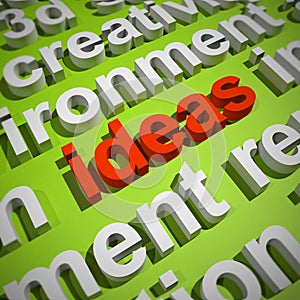 Ideas Concepts icon means brainwave or brilliant thoughts and plan - 3d illustration