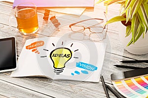 Ideas Creative Social Media Bulb Networking Vision