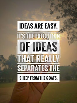 Ideas creativity concept motivational inspirational quotes on hand image holding bulb