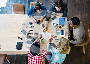 Ideas Creativity Planning Office Working Cafe Concept