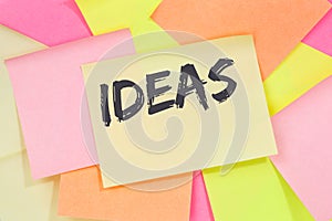 Ideas idea success growth creativity creative business concept note paper