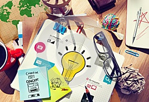 Ideas Inspiration Creativity Biz Infographic Innovation Concept