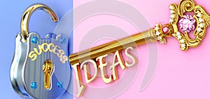 Ideas is the key to success - to win in work, business, family or life you need to focus on Ideas, it opens the doors that lead to