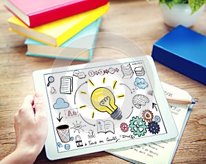 Ideas Learning Strategy Plan Teamwork Concept