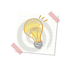 Ideas and light bulb illustration