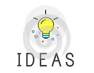 Ideas Lightbulb Innovation Thinking Icon Concept photo