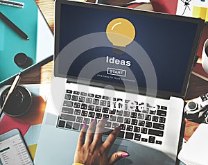 Ideas Sharing Website Mission Objective Online Concept