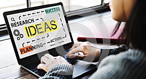 Ideas Success Research Planning Action Concept