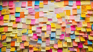 ideas wall of post it notes