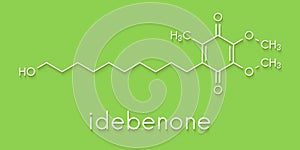 Idebenone drug molecule. Skeletal formula.