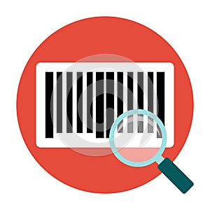 Identification barcode flat icon