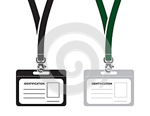 Identification card with lanyard photo