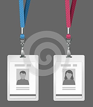 Identification cards template photo