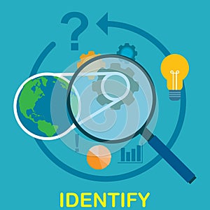 identification concept. Vector illustration decorative design