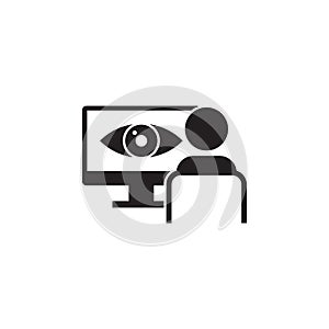 identification of the eye on the monitor icon. Elements of cyber security icon. Premium quality graphic design. Signs and symbols