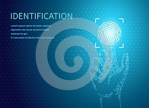 Identification Fingerprints Poster Digital Data