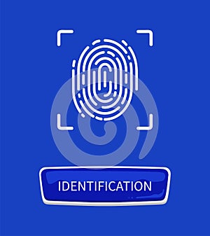 Identification Fingerprints Poster Print in Frame