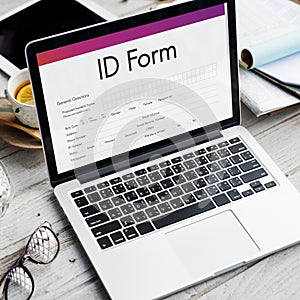 Identification Form ID Taxpayer Document Concept photo