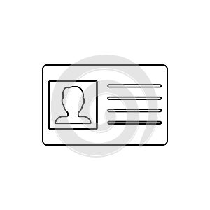 identification icon. Element of web for mobile concept and web apps icon. Thin line icon for website design and development, app