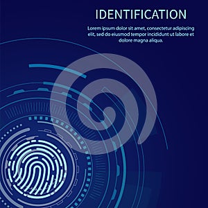 Identification Poster with Text Sample Vector