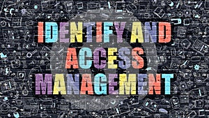 Identify and Access Management on Dark Brick Wall.