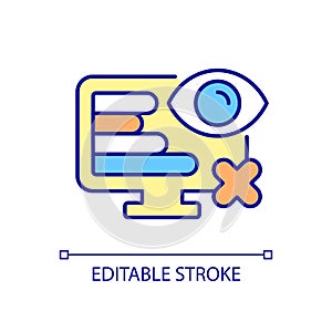 Identify computer problem RGB color icon