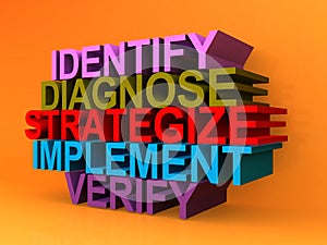 Identify diagnose strategize implement verify photo