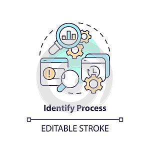 Identify process concept icon