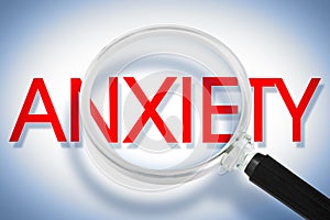 Identify and recognize the symptoms of anxiety - Concept with text