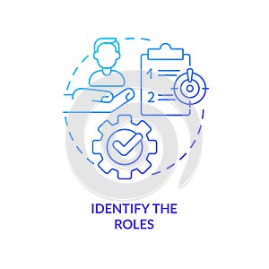 Identify roles blue gradient concept icon